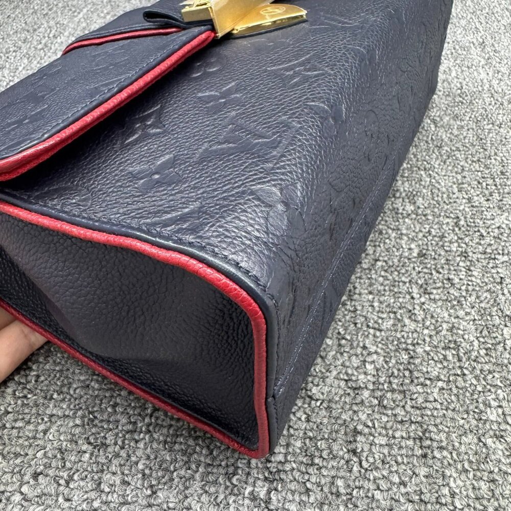 Louis Vuitton Saint Sulpice Navy Monogram Leather Shoulder Bag 999-071125 - Picture 5 of 15